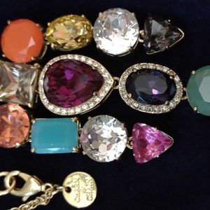 Charm & Chain NECKLACE Waterfall Jeweled Gemsones